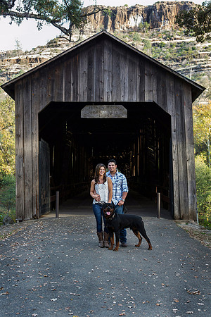Engagement Photos on Covered Bridge