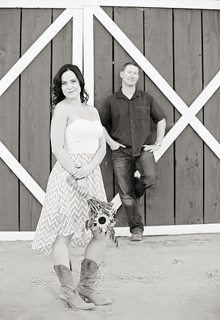 Country Engagement Photos with horses