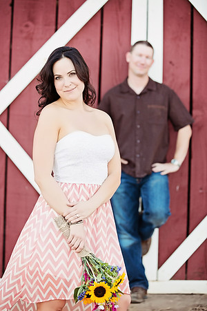 Country Engagement Photos with horses