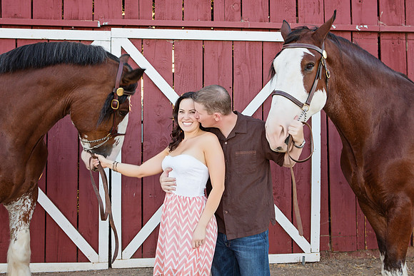 Country Engagement Photos with horses