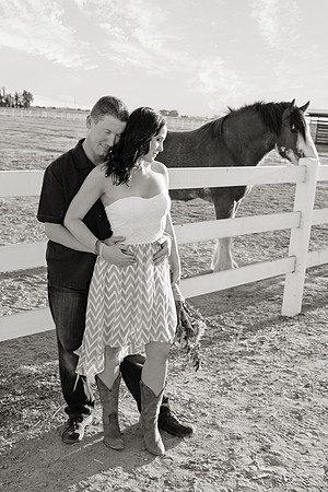 Country Engagement Photos with horses