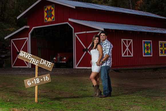 Engagement Photos on Covered Bridge