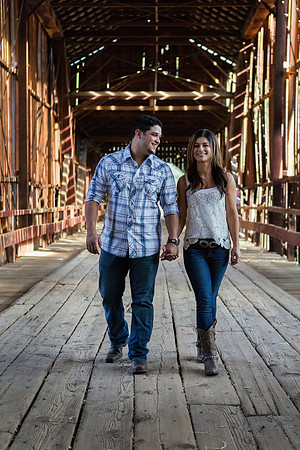 Engagement Photos on Covered Bridge