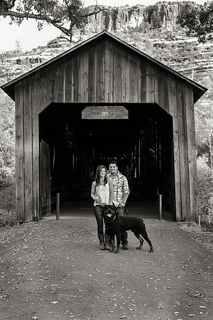Engagement Photos on Covered Bridge