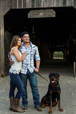 Engagement Photos on Covered Bridge