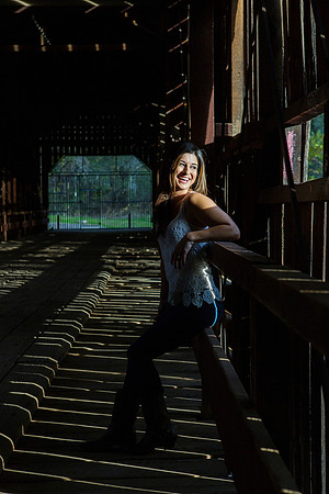 Engagement Photos on Covered Bridge