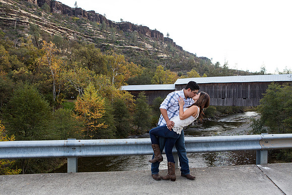 Engagement Photos on Covered Bridge